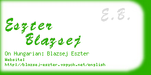 eszter blazsej business card